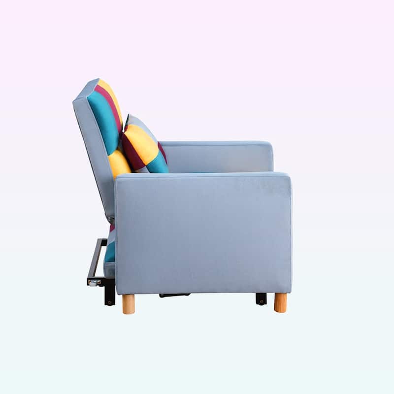 Modern Convertible Sleeper Sofa Chair Bed with Pillow