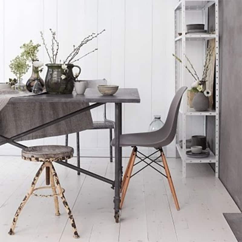 Molded Shell Plastic Eiffel Designer Side Chairs Wood Wooden Metal Legs For Kitchen Hotel Office Desk Guest (Set of 2)