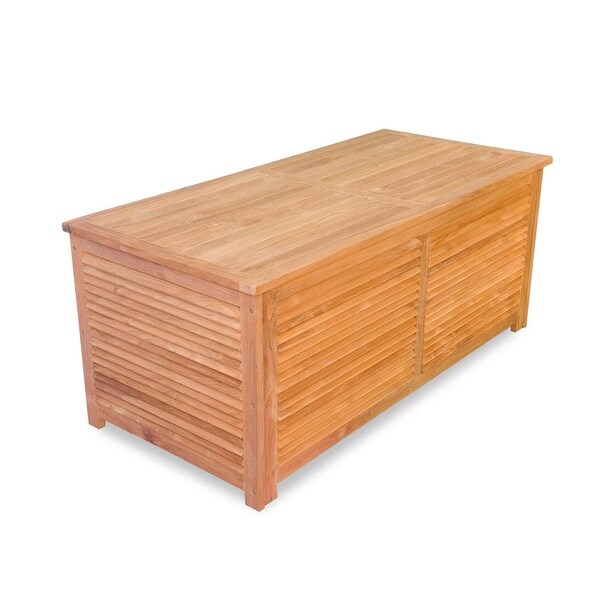 56 Natural Teak Hearth Outdoor Patio 2 In 1 Storage Chest Or 56 Natural Teak Hearth Outdoor Patio 2 In 1 Storage Chest Or Bench
