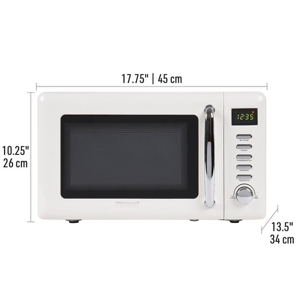dimension image slide 3 of 3, Haden 700-Watt .7 cubic foot Microwave with Settings and Timer