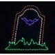 preview thumbnail 3 of 1, Haunted Hill Farm Halloween Indoor/Outdoor Bat Tombstone LED Light (47 in. x 46 in.)