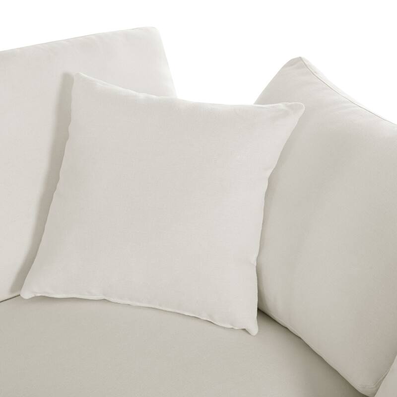 Large U-Shape Sectional Sofa with 4 Pillow, 6 Seat Modern Sofa with Removable Ottomans Upholstered Deep Seat Couches