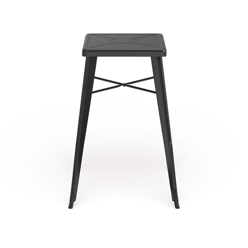 23.75'' Square Metal Indoor-Outdoor Bar Height Table