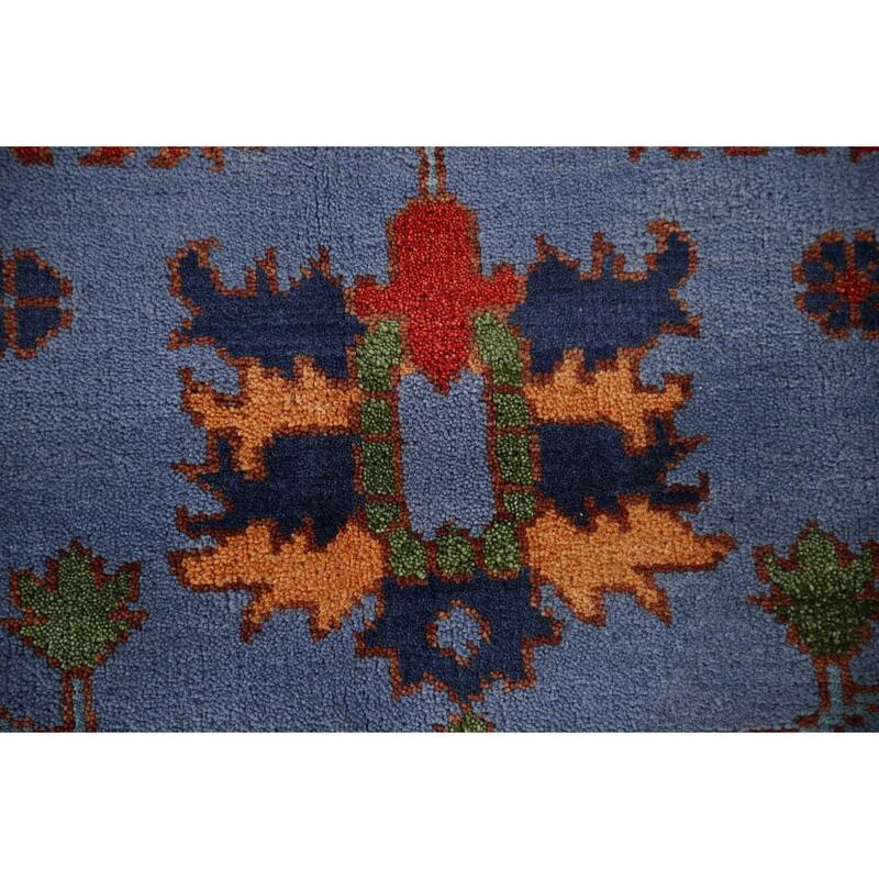 Blue Heriz Serapi Area Rug Hand-Knotted Wool Carpet - 8'9"x 11'11"