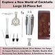 preview thumbnail 9 of 14, Bar Social 10 piece Bartender Cocktail Shaker Set with Stand