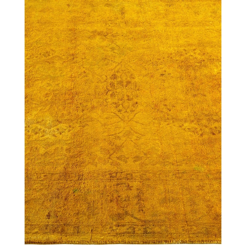 Fine Vibrance, One-of-a-Kind Hand-Knotted Area Rug - Yellow, 3' 2" x 4' 6" - 3' 2" x 4' 6"