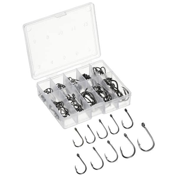 100Pcs 10 Sizes High Carbon Steel Claw Fish Fishing Hooks with Barbs - Bed Bath & Beyond - 36511740 100Pcs 10 Sizes High Carbon Steel Claw Fish Fishing Hooks with Barbs - Bed Bath & Beyond - 36511740