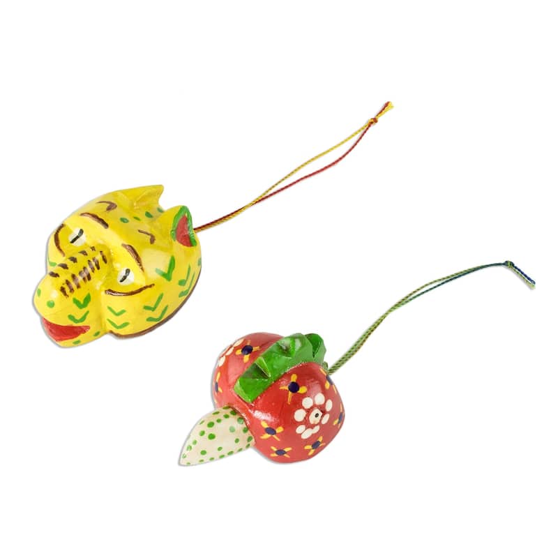 Novica Handmade Little Animals Wood Ornaments (Set Of 6)