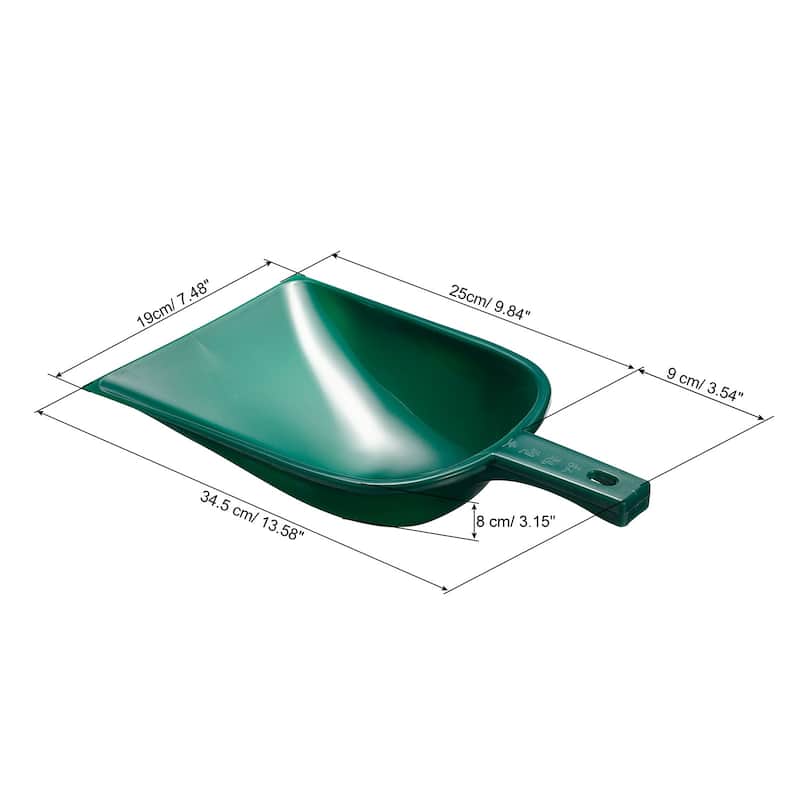 Feed Scoop PP 13.6" Flour Cereal Sugar Utility Handle Shovel Green