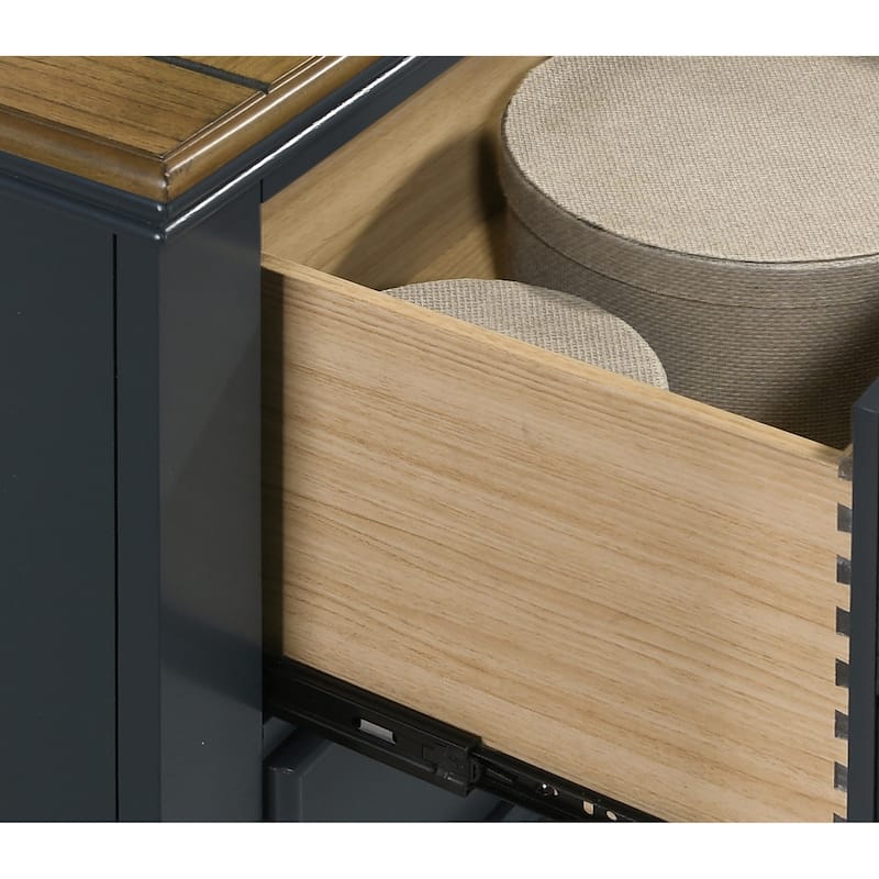 Roundhill Furniture Clelane Wood 3-Drawer Nightstand