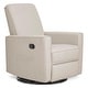 preview thumbnail 1 of 18, Evolur Raleigh Glider in Light Sand, Upholstered Plush Seating 360° Swivel Glider Rocking Chair Light Sand
