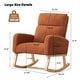 preview thumbnail 56 of 171, HOMYKA 28" Wide Rocking Chair for Nursery with Solid Wood Leg