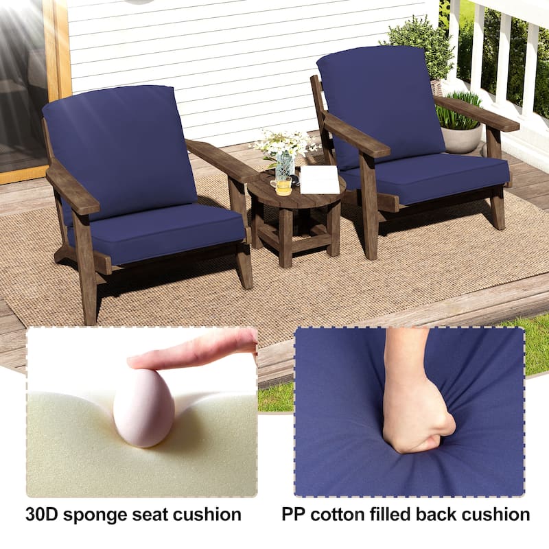 21 W in x 22 D in. Outdoor Deep Seat Chair Cushion Set Dining Patio Chair Pad Set