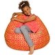preview thumbnail 7 of 10, Egyptian Mod Red and Yellow Bean Bag Chair 35 in.