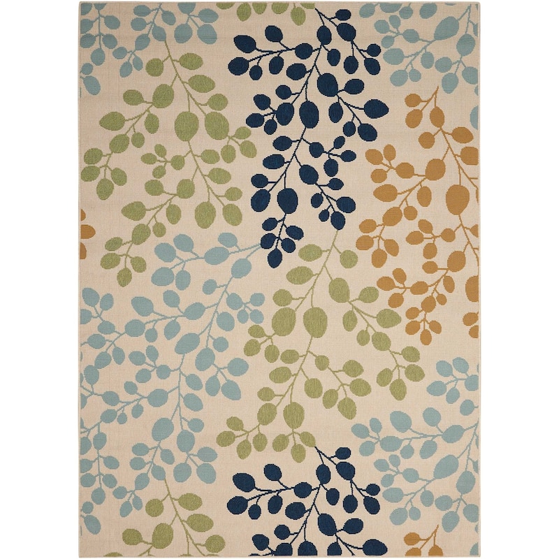 Nourison Caribbean Indoor/Outdoor Modern Floral Area Rug