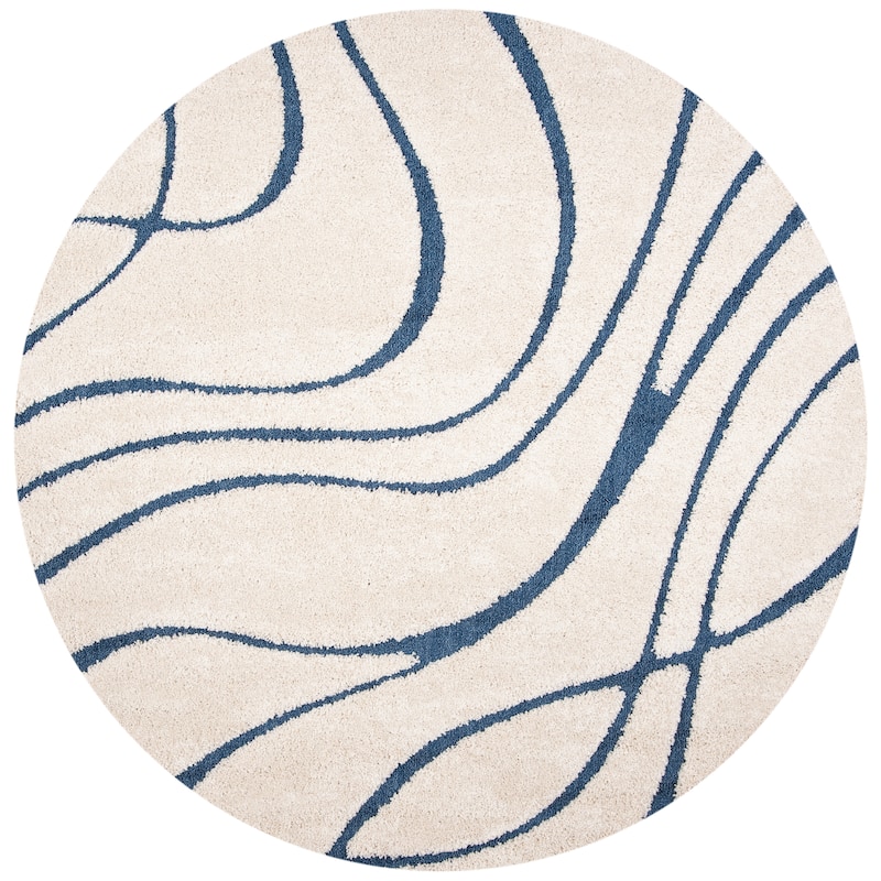 SAFAVIEH Florida Shag Sigtraud Abstract Waves 1.2-inch Area Rug
