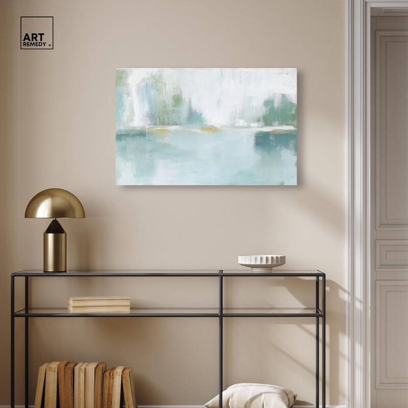 Mirrored Aqua Dream I Canvas by Art Remedy, Gallery Wrapped