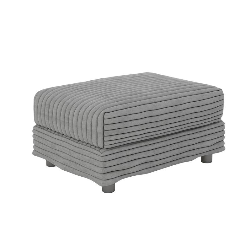 Plush Corduroy Ottoman to Combine with 2 Seater Sofa, 3 Seater Sofa and 4 Seater Sofa