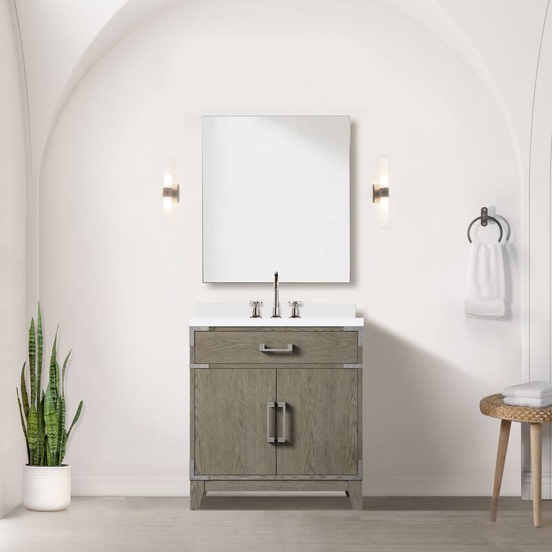 Laurel Bath Vanity Cultured Marble Top, Sink and Faucet