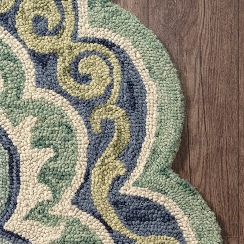 Sevita Dana Contemporary Medallion Hand-Tufted Wool Indoor Area Rug