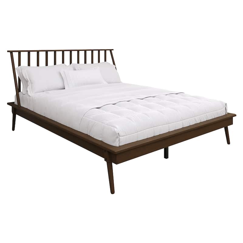 CraftPorch Vintage Wooden Platform Bed - Walnut - Full