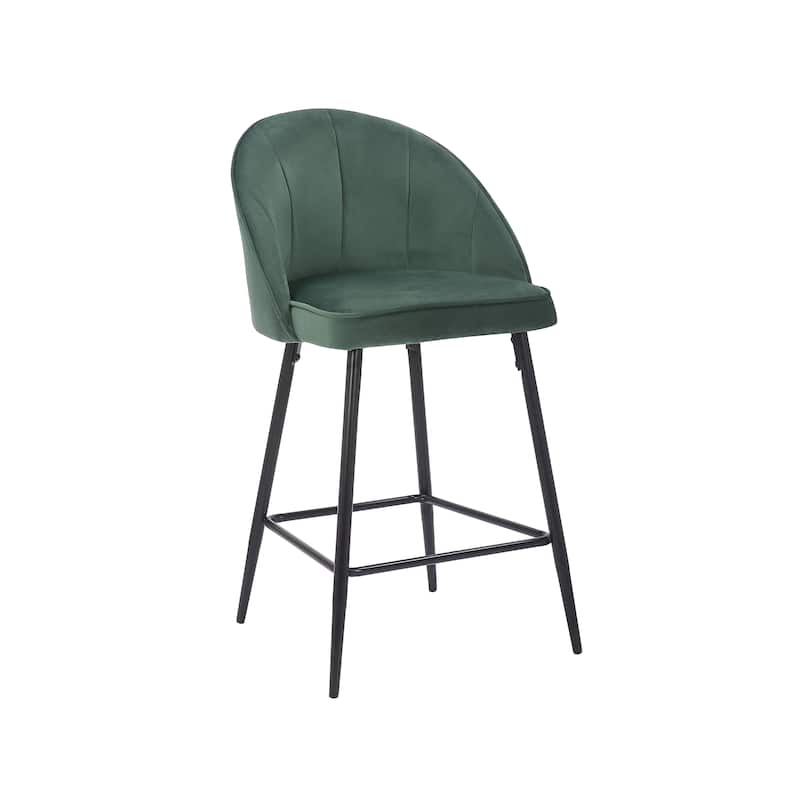 Porthos Home Freya Velvet and Metal Counter Stools (Set of 2)