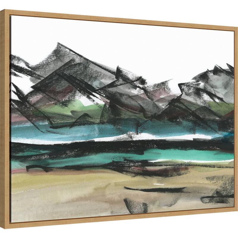 Abstract Mountain View IV by Ethan Harper Framed Canvas Wall Art Print - Sylvie Maple