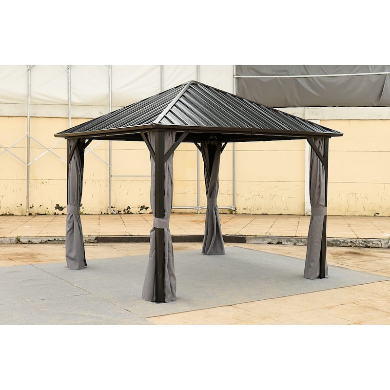 10*10FT patic gazebo,aluminum gazebo with steel canopy