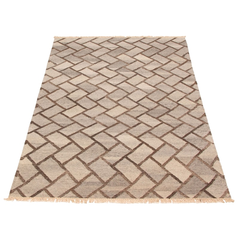 Ankara FW Grey Kilim 5'1" x 8'0" - 5'1 x 8'0