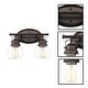 preview thumbnail 4 of 3, 2 light vanity lamp glass metal light fixtures bronze bathroom light - N/A