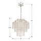 preview thumbnail 5 of 5, Arielle Crystal 18" wide Silver Chandelier - 18'' W x 20.5'' H - 18'' W x 20.5'' H
