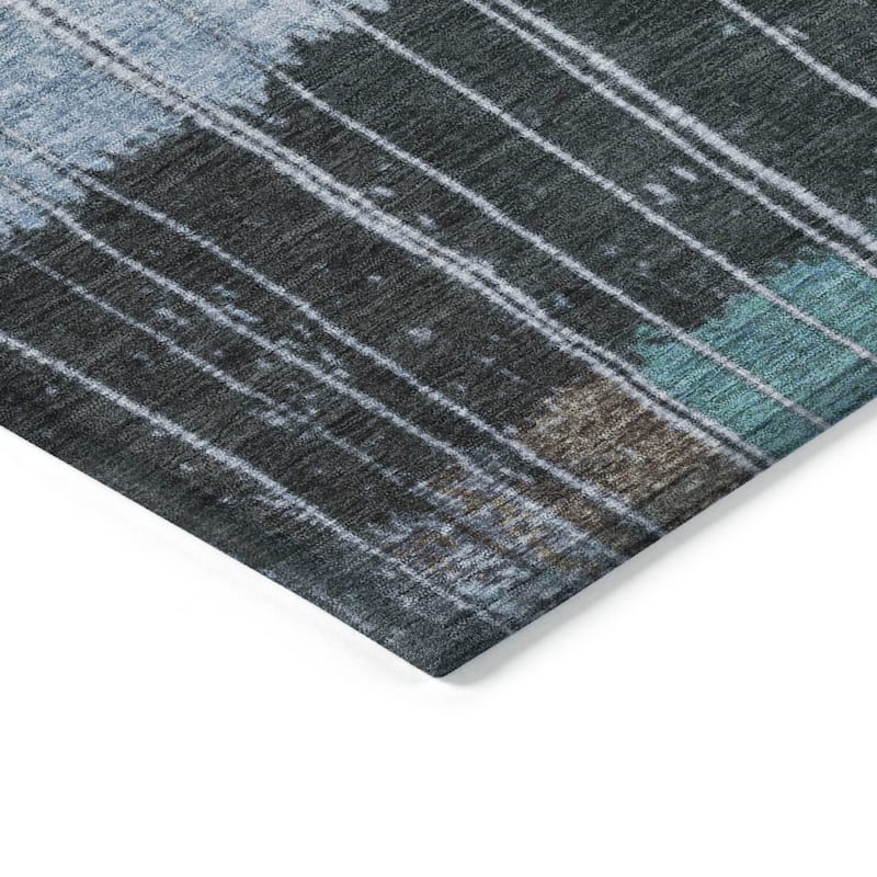 HomeRoots Striped Transitional Rectangle Outdoor Rug