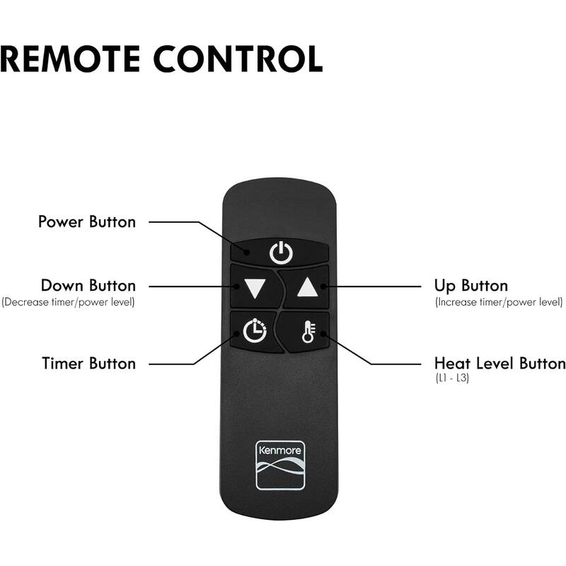 Kenmore Wall Mounted Electric Patio Heater with Remote