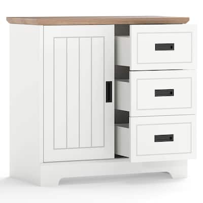Costway Farmhouse Sideboard Buffet Cabinet with Sliding Doors 3 - See Details