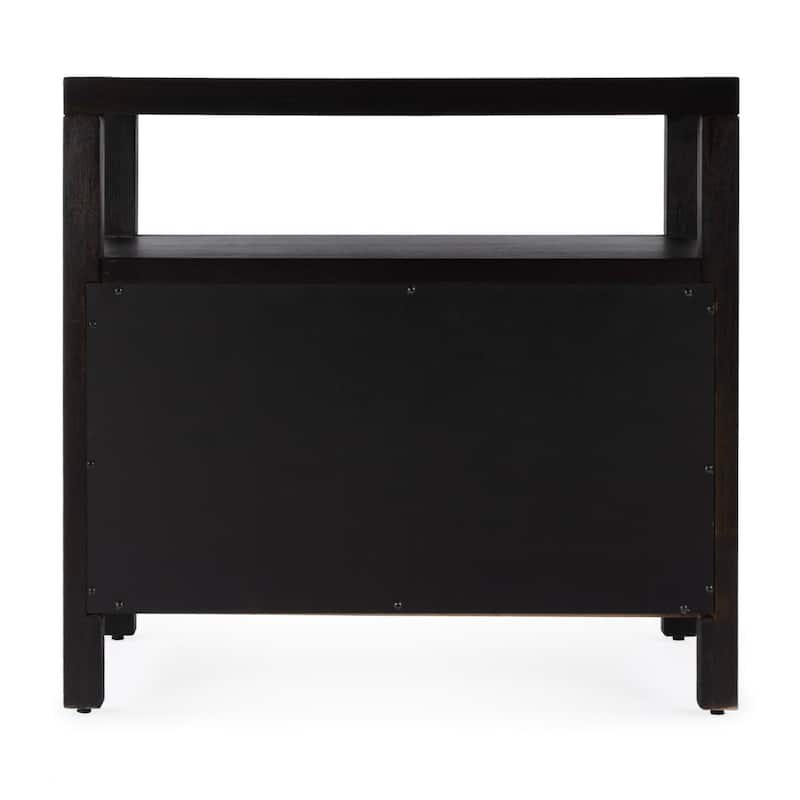 Nora 2-Drawer Wood Wide Nightstand