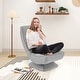 preview thumbnail 21 of 28, Costway 360° Swivel Floor Chair 5-Level Adjustable Lazy Chair w/ - See Details