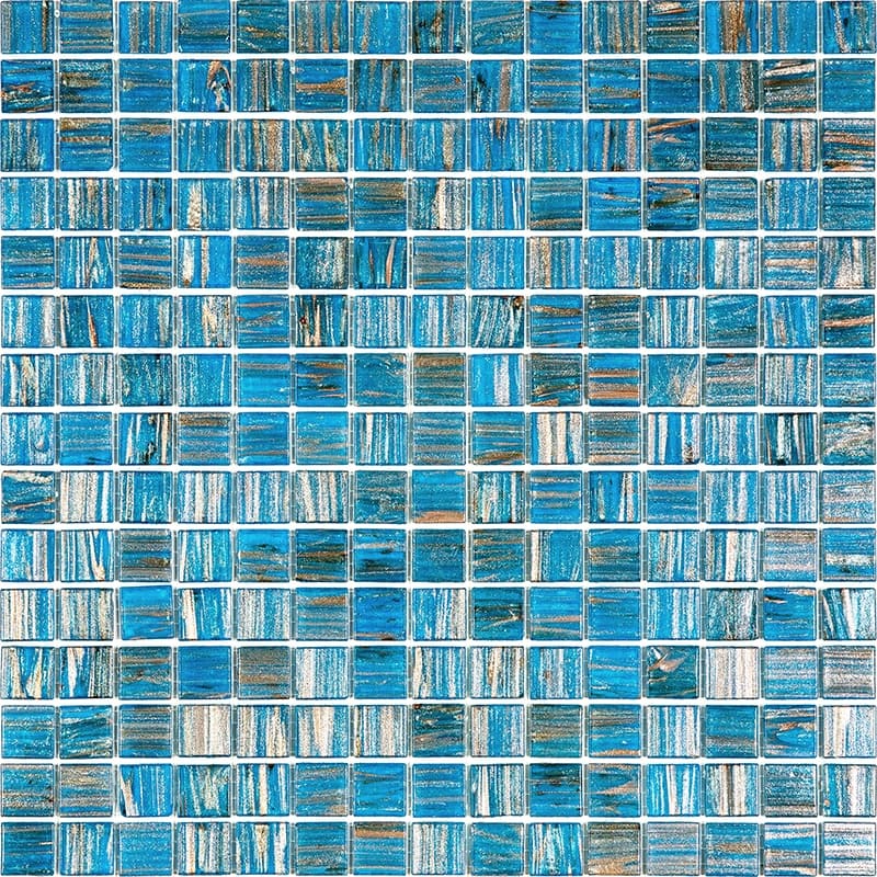 Apollo tile 12" x 12" Celestial Glossy Blue Gold Glass Tile (20 sq ft/case) - 20 Pack