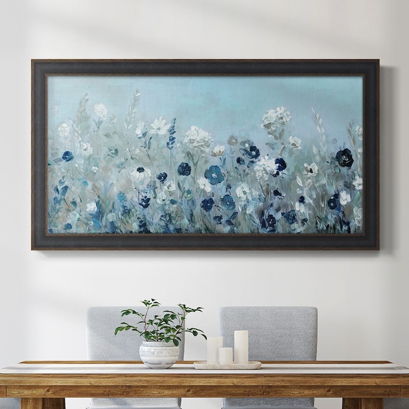 Teal Light Garden Premium Framed Canvas- Ready to Hang