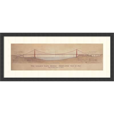 Framed Art Print 'Golden Gate Bridge' by Craig S. Holmes 40 x 17-inch