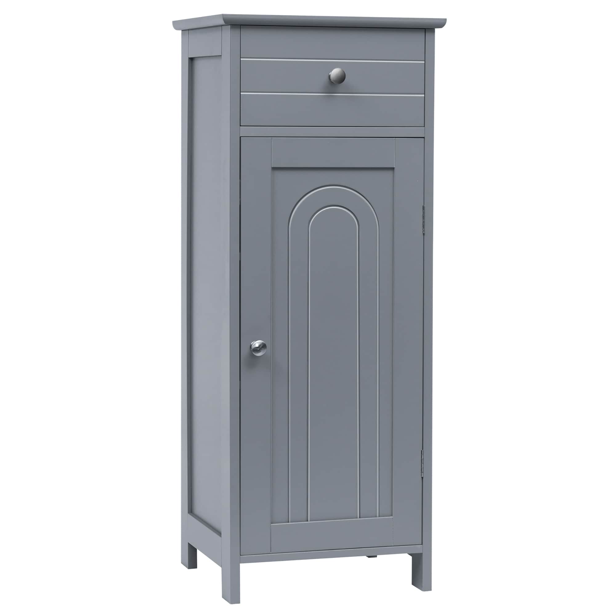 Costway Bathroom Floor Cabinet Storage Organizer Free-Standing w/ - On Sale  - Bed Bath & Beyond - 33239608