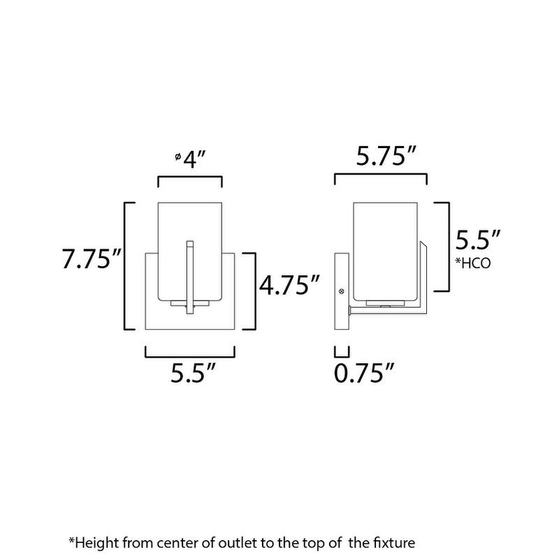 Maxim 21281 Dart 8" Tall Bathroom Sconce