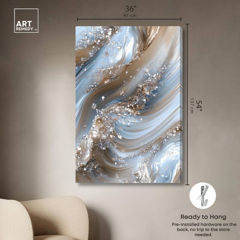 Crystal Ice Storm Canvas by Art Remedy, Gallery Wrapped