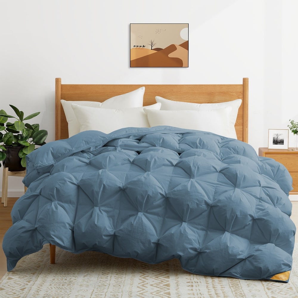 All Season Luxurious Organic Cotton 90% Down Puff Comforter