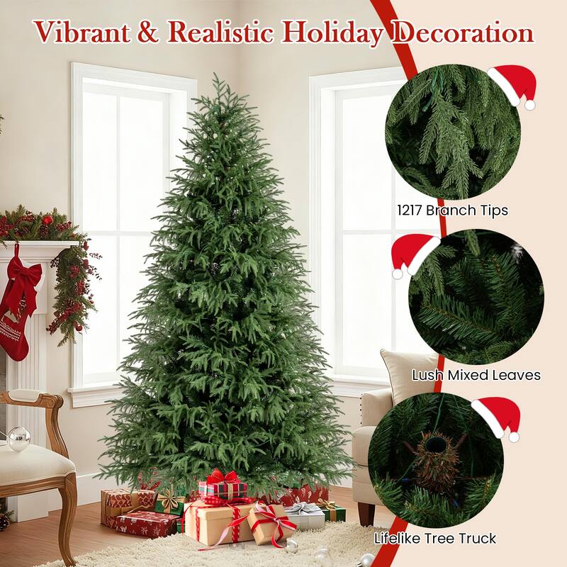 Coatway 7/7.5/8 FT Artificial Pre-Lit Christmas Tree with 400/500/470 - See Details