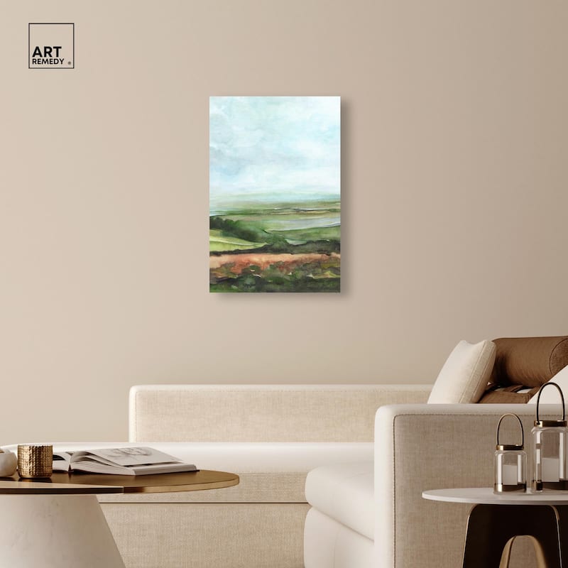 Watercolor Horizon Canvas by Art Remedy, Gallery Wrapped