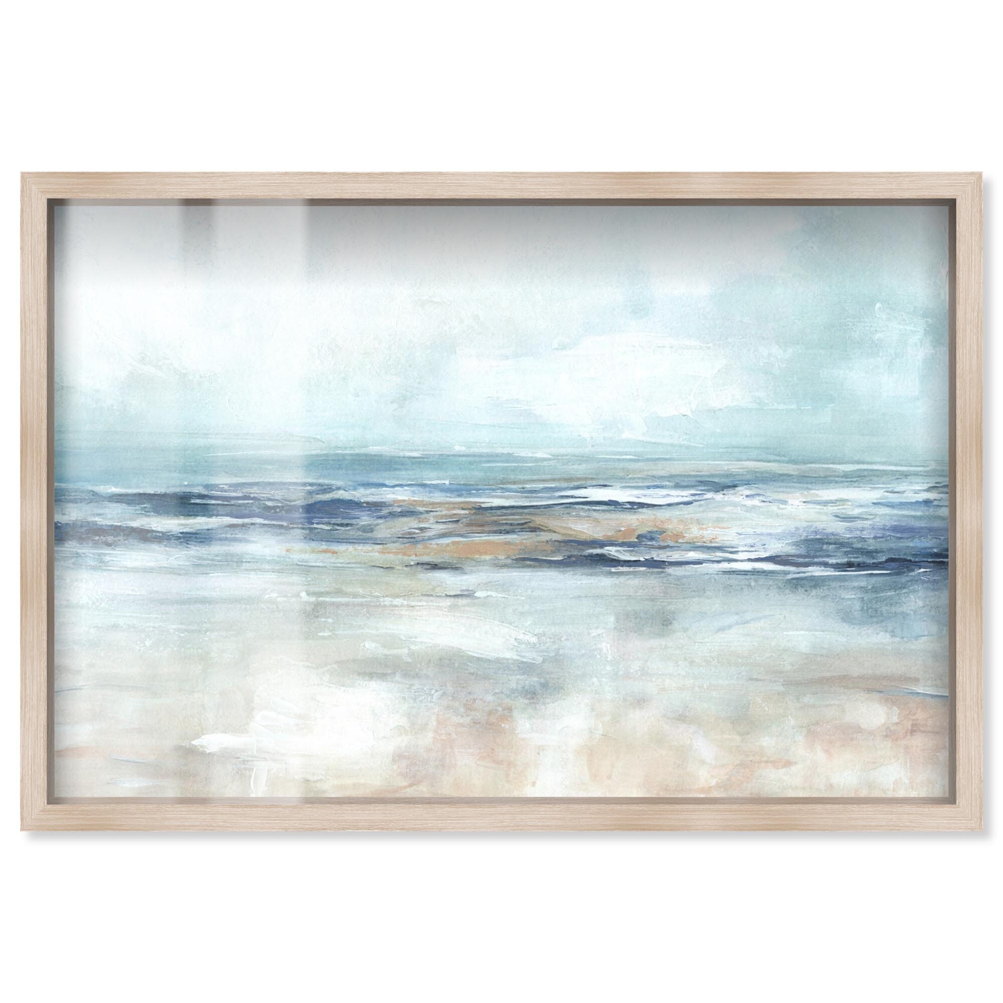 Mediterranean Coastal Art Shadowbox Print by Art Remedy