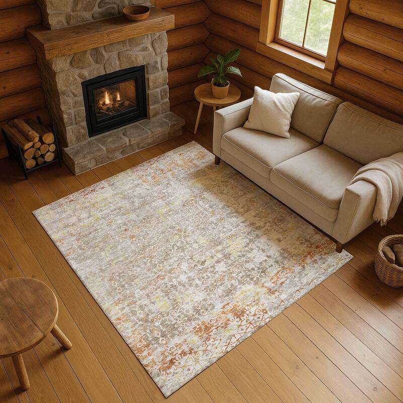 Premium Washable Super Soft Traditional Vintage Mayfield Rug - Brown - 2'6" x 3'10"