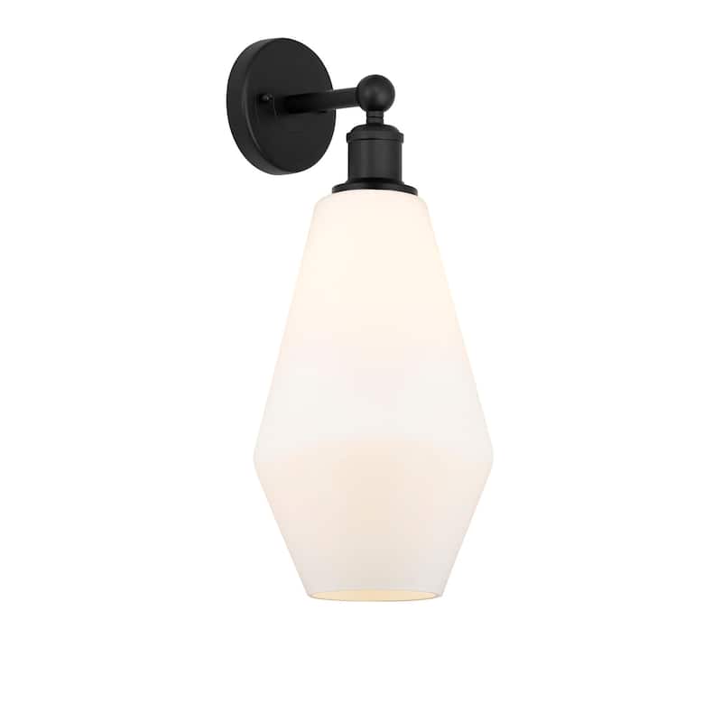 Innovations Lighting 616-1W-17-7 Cindyrella Sconce Cindyrella 17" Tall - Matte Black / Cased Matte White