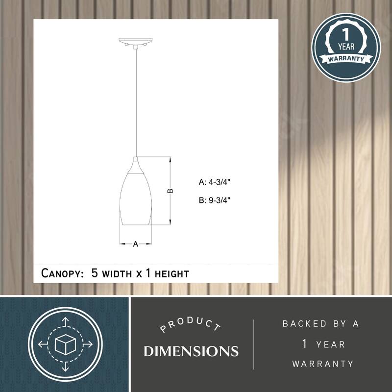 Milano Bronze Mini Pendant Ceiling Light Amber Fog Glass - 4.75-in W x 9.75-in H x 4.75-in D