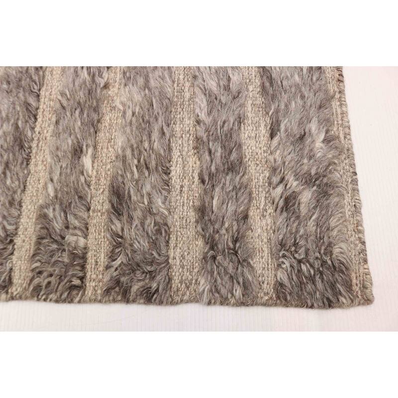 ECARPETGALLERY Hand-knotted Tangier Taupe Wool Rug - 5'2 x 7'6
